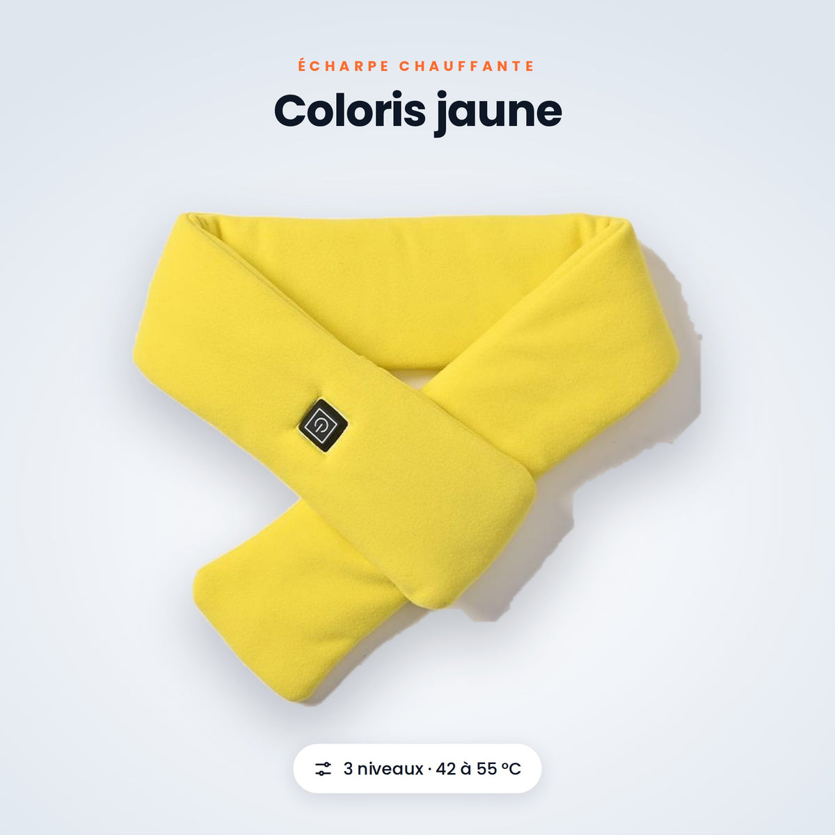 Écharpe chauffante coloris jaune