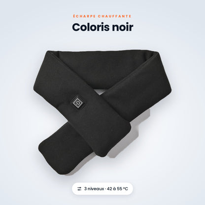 Écharpe chauffante coloris noir
