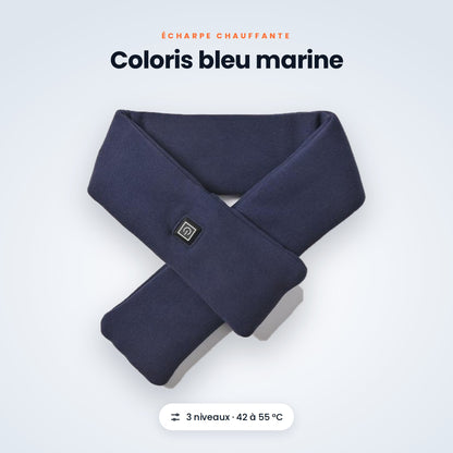 Écharpe chauffante coloris bleu marine