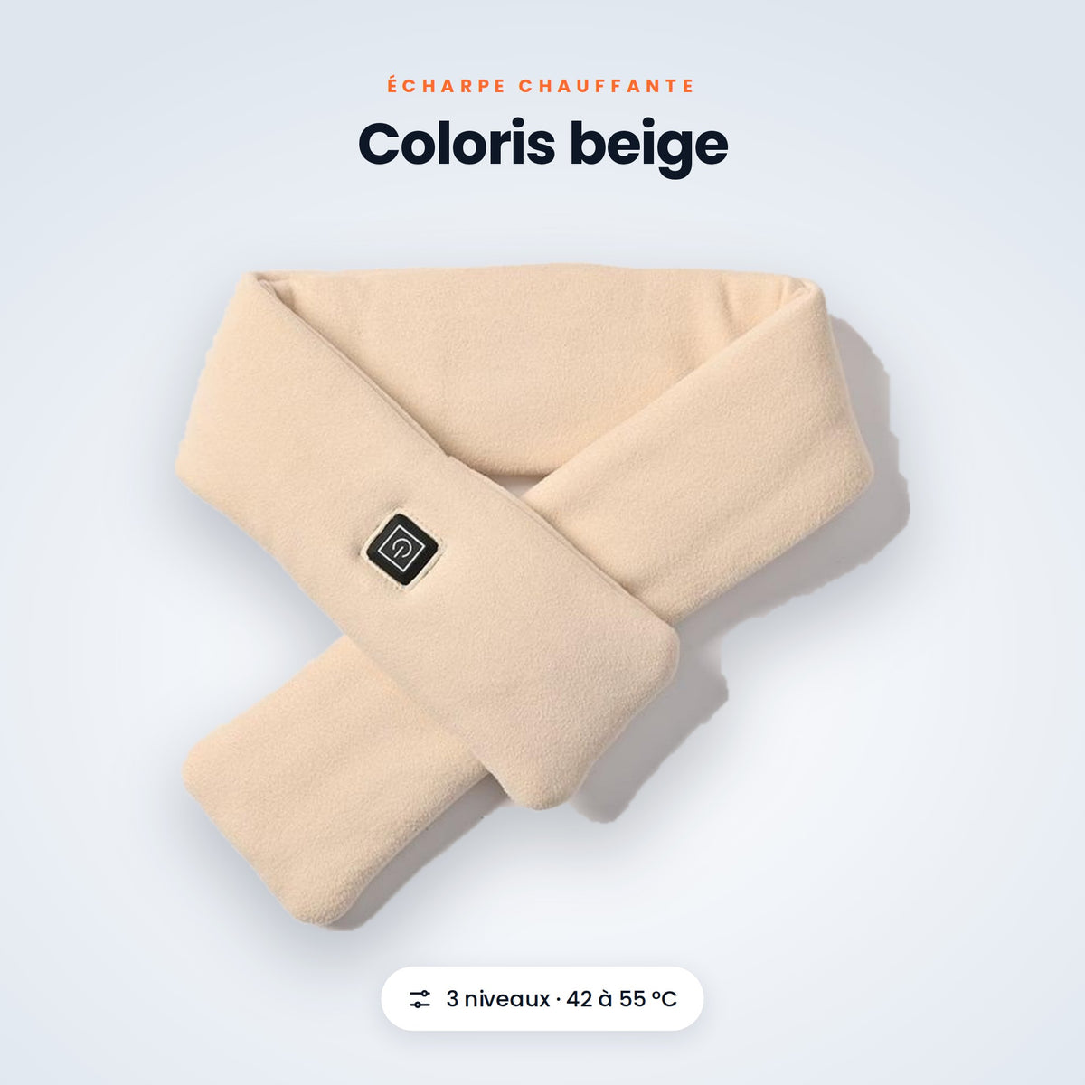Écharpe chauffante coloris beige