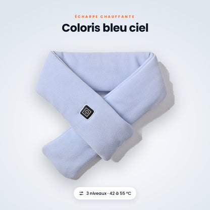 Écharpe chauffante coloris bleu ciel