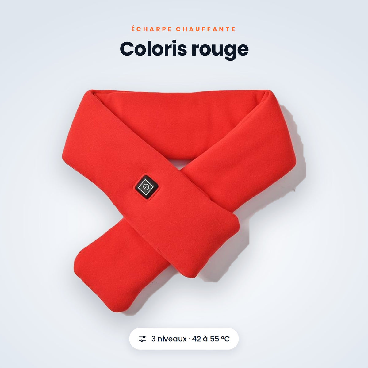 Écharpe chauffante coloris rouge