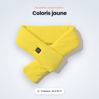 Écharpe chauffante coloris jaune