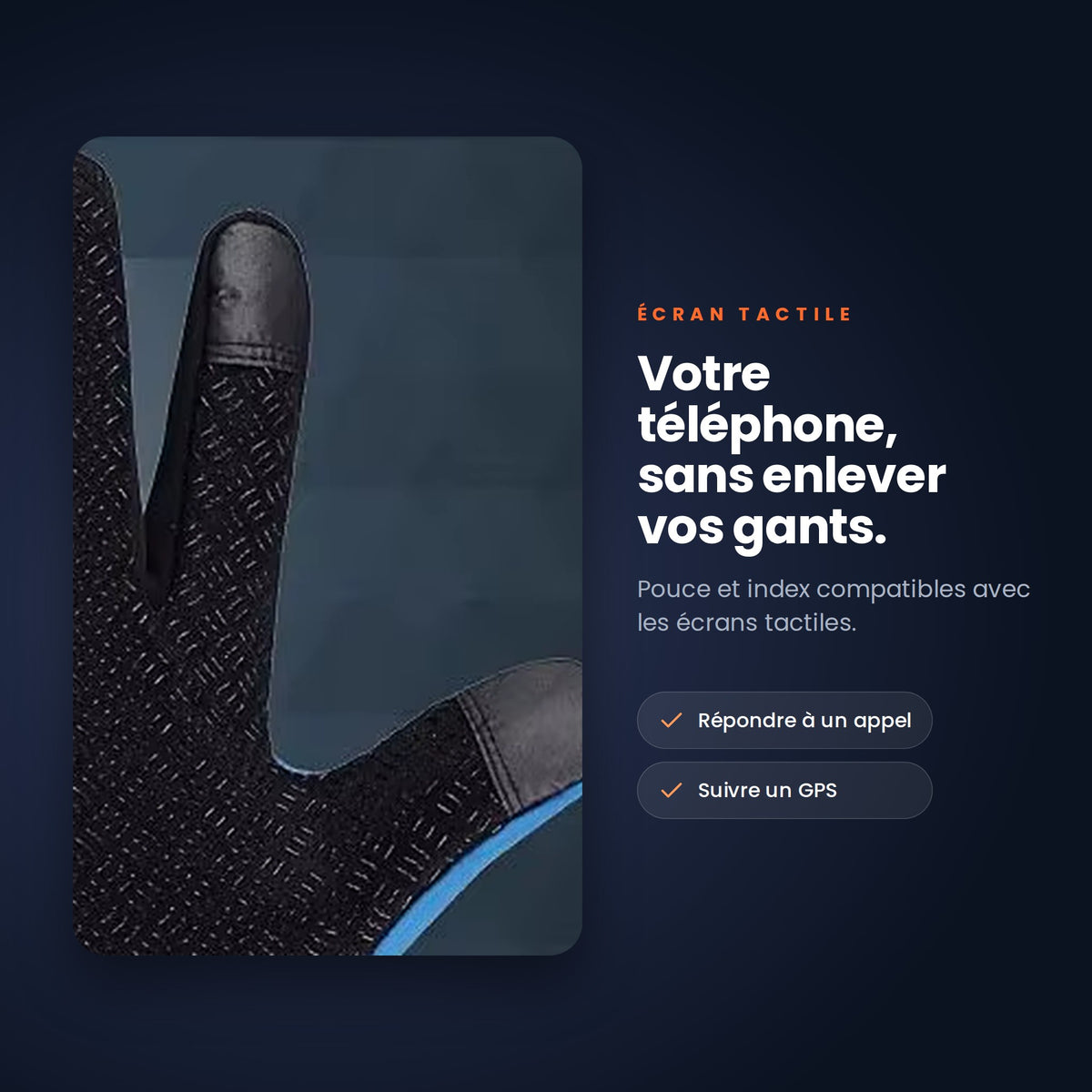 Pouce et index compatibles écran tactile