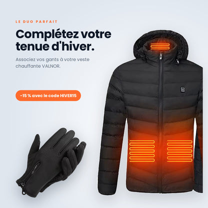 Gants thermiques VALNOR avec la doudoune chauffante VALNOR